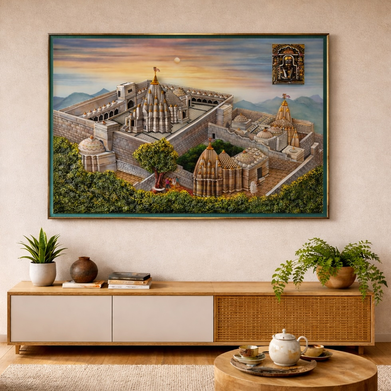 Girnar Teerth Wall Art in Mumbai | Handcrafted Jain Art
